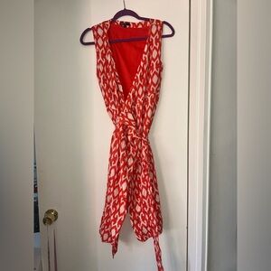 GAP maternity Red and White V-Neck Sundress